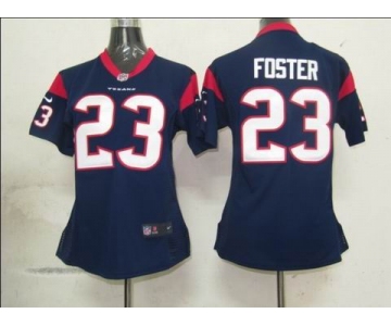 nike womens nfl houston texans #23 foster blue[nike]