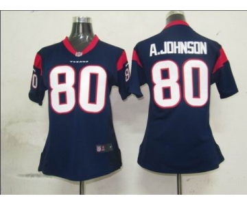 nike womens nfl houston texans #80 a.johnson blue[nike]