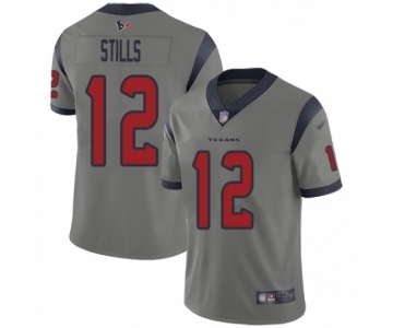 Youth Houston Texans #12 Kenny Stills Limited Gray Inverted Legend Football Jersey