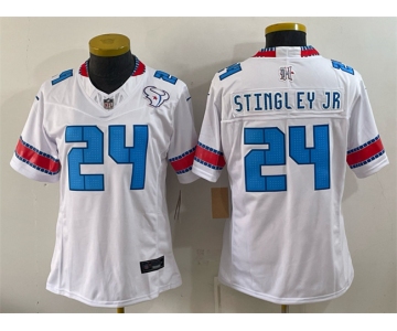 Youth Houston Texans #24 Derek Stingley Jr. White 2026 F.U.S.E. Rivalries Collection Limited Stitched Football Jersey
