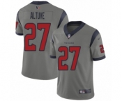 Youth Houston Texans #27 Jose Altuve Limited Gray Inverted Legend Football Jersey