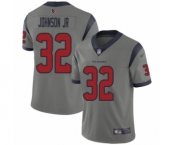 Youth Houston Texans #32 Lonnie Johnson Limited Gray Inverted Legend Football Jersey