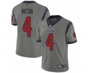 Youth Houston Texans #4 Deshaun Watson Limited Gray Inverted Legend Football Jersey