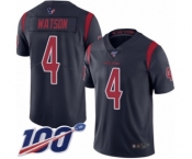 Youth Houston Texans #4 Deshaun Watson Limited Navy Blue Rush Vapor Untouchable 100th Season Football Jersey