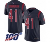 Youth Houston Texans #41 Zach Cunningham Limited Navy Blue Rush Vapor Untouchable 100th Season Football Jersey