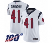 Youth Houston Texans #41 Zach Cunningham White Vapor Untouchable Limited Player 100th Season Football Jersey