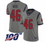 Youth Houston Texans #46 Jon Weeks Limited Gray Inverted Legend 100th Season Football Jersey