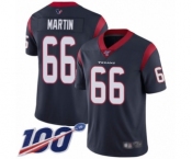 Youth Houston Texans #66 Nick Martin Navy Blue Team Color Vapor Untouchable Limited Player 100th Season Football Jersey