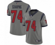 Youth Houston Texans #74 Max Scharping Limited Gray Inverted Legend Football Jersey