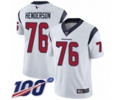 Youth Houston Texans #76 Seantrel Henderson White Vapor Untouchable Limited Player 100th Season Football Jersey