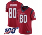 Youth Houston Texans #80 Andre Johnson Red Alternate Vapor Untouchable Limited Player 100th Season Football Jersey