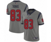 Youth Houston Texans #83 Jordan Thomas Limited Gray Inverted Legend Football Jersey