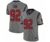 Youth Houston Texans #92 Brandon Dunn Limited Gray Inverted Legend Football Jersey