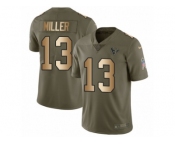 Youth Nike Houston Texans #13 Braxton Miller Limited Olive Gold 2017 Salute to Service NFL Jersey
