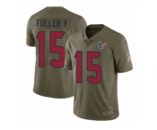 Youth Nike Houston Texans #15 Will Fuller V Limited Olive 2017 Salute to Service NFL Jersey