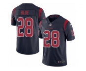 Youth Nike Houston Texans #28 Alfred Blue Limited Navy Blue Rush NFL Jersey