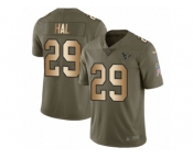 Youth Nike Houston Texans #29 Andre Hal Limited Olive Gold 2017 Salute to Service NFL Jersey