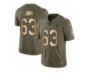 Youth Nike Houston Texans #63 Kendall Lamm Limited Olive Gold 2017 Salute to Service NFL Jersey
