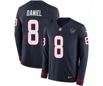 Youth Nike Houston Texans #8 Trevor Daniel Limited Navy Blue Therma Long Sleeve NFL Jersey