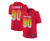 Youth Nike Houston Texans #90 Jadeveon Clowney Red Stitched NFL Limited AFC 2018 Pro Bowl Jersey