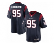 Youth Nike Houston Texans #95 Christian Covington Limited Navy Blue Team Color NFL Jersey