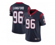 Youth Nike Houston Texans #96 Kendall Langford Navy Blue Team Color Vapor Untouchable Limited Player NFL Jersey