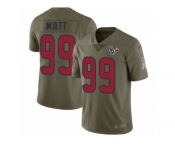 Youth Nike Houston Texans #99 J.J. Watt Limited Olive 2017 Salute to Service NFL Jersey
