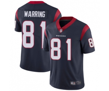 Youth Texans #81 Kahale Warring Navy Blue Team Color Stitched Football Vapor Untouchable Limited Jersey