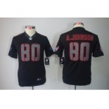 nike youth nfl jerseys houston texans #80 a.johnson black[nike impact limited]