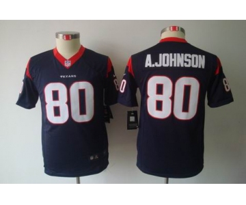 nike youth nfl jerseys houston texans #80 a.johnson blue[nike limited]