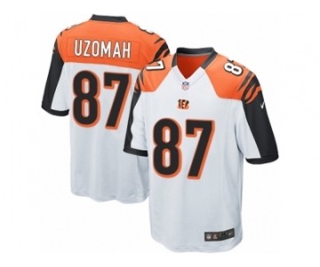 Men's Nike Cincinnati Bengals #87 C.J. Uzomah Game White NFL Jersey