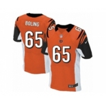 Men's Nike Cincinnati Bengals #65 Clint Boling Elite Orange Alternate NFL Jersey