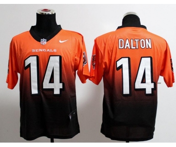 nike nfl jerseys cincinnati bengals #14 dalton orange-black[Elite drift fashion][second version]