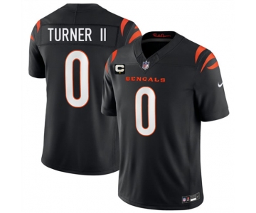 Men's Cincinnati Bengals #0 DJ Turner II Black 2026 F.U.S.E. 1-Star C Patch Vapor Untouchable Limited Football Stitched Jersey