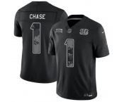 Men's Cincinnati Bengals #1 Ja'Marr Chase Black 2026 F.U.S.E. Salute to Service Limited Football Stitched Jersey Men's Cincinnati Bengals #1 Ja'Marr Chase Black 2026 F.U.S.E. Salute to Service Limited Football Stitched Jersey