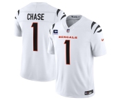 Men's Cincinnati Bengals #1 Ja'Marr Chase White 2026 F.U.S.E. 2-Star C Patch Vapor Untouchable Limited Football Stitched Jersey Men's Cincinnati Bengals #1 Ja'Marr Chase White 2026 F.U.S.E. 2-Star C Patch Vapor Untouchable Limited Football Stitched Jersey