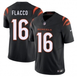 Men's Cincinnati Bengals #16 Joe Flacco Black 2025 F.U.S.E. Vapor Untouchable Limited Football Stitched Jersey Men's Cincinnati Bengals #16 Joe Flacco Black 2025 F.U.S.E. Vapor Untouchable Limited Football Stitched Jersey