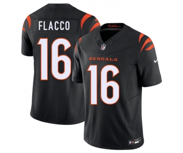 Men's Cincinnati Bengals #16 Joe Flacco Black 2025 F.U.S.E. Vapor Untouchable Limited Football Stitched Jersey