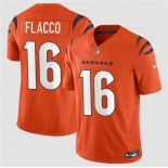 Men's Cincinnati Bengals #16 Joe Flacco Orange 2025 F.U.S.E. Vapor Untouchable Limited Football Stitched Jersey Men's Cincinnati Bengals #16 Joe Flacco Orange 2025 F.U.S.E. Vapor Untouchable Limited Football Stitched Jersey