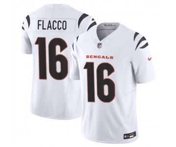 Men's Cincinnati Bengals #16 Joe Flacco White 2025 F.U.S.E. Vapor Untouchable Limited Football Stitched Jersey