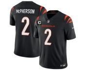 Men's Cincinnati Bengals #2 Evan McPherson Black 2026 F.U.S.E. 2-Star C Patch Vapor Untouchable Limited Football Stitched Jersey Men's Cincinnati Bengals #2 Evan McPherson Black 2026 F.U.S.E. 2-Star C Patch Vapor Untouchable Limited Football Stitched Jersey