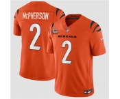Men's Cincinnati Bengals #2 Evan McPherson Orange 2026 F.U.S.E. 2-Star C Patch Vapor Untouchable Limited Football Stitched Jersey Men's Cincinnati Bengals #2 Evan McPherson Orange 2026 F.U.S.E. 2-Star C Patch Vapor Untouchable Limited Football Stitched Jersey