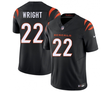 Men's Cincinnati Bengals #22 Ceyair Wright Black 2026 Draft F.U.S.E. Vapor Untouchable Limited Football Stitched Jersey
