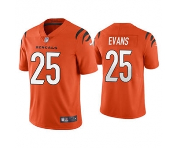 Men's Cincinnati Bengals #25 Chris Evans 2021 Orange Vapor Untouchable Limited Stitched Football Jersey