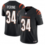 Men's Cincinnati Bengals #34 Samaje Perine Black 2025 F.U.S.E. Vapor Untouchable Limited Stitched Football Jersey