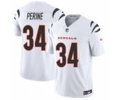 Men's Cincinnati Bengals #34 Samaje Perine White 2025 F.U.S.E. Vapor Untouchable Limited Stitched Football Jersey Men's Cincinnati Bengals #34 Samaje Perine White 2025 F.U.S.E. Vapor Untouchable Limited Stitched Football Jersey