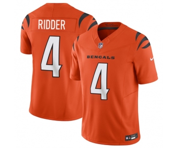 Men's Cincinnati Bengals #4 Desmond Ridder Orange 2025 F.U.S.E. Vapor Untouchable Limited Football Stitched Jersey