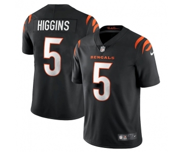 Men's Cincinnati Bengals #5 Tee Higgins Black Vapor Untouchable Limited Stitched Jersey