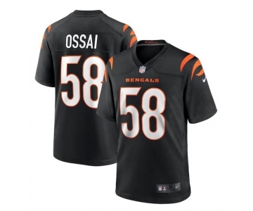 Men's Cincinnati Bengals #58 Joseph Ossai Black Football Stitched Game Jersey