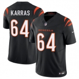 Men's Cincinnati Bengals #64 Ted Karras Black 2025 F.U.S.E. Vapor Untouchable Limited Stitched Football Jersey